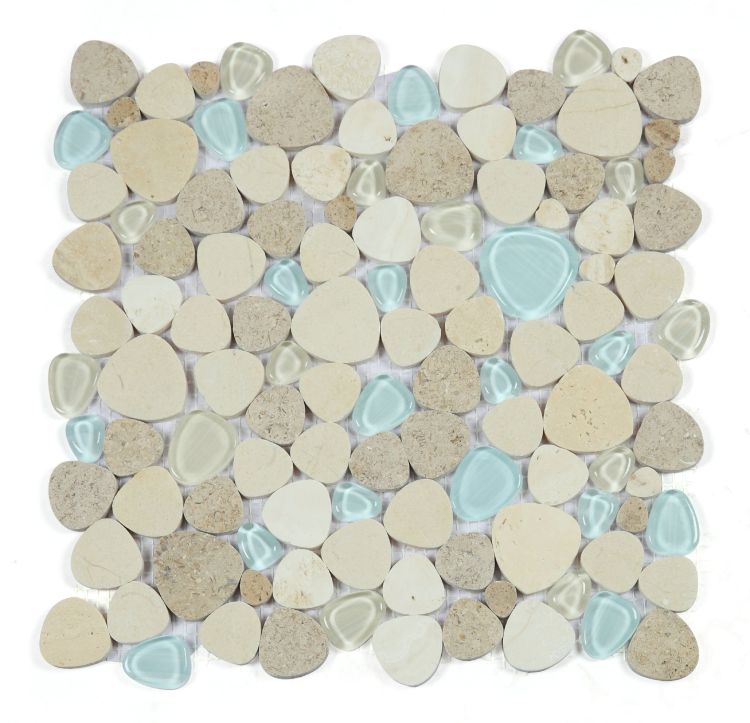 Peach Blue Roma 12 x 12